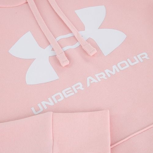 Hanorac pentru femei Under Armour Rival Fleece Big Logo Hoody prime pink/white