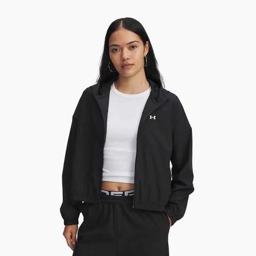 Geacă pentru femei Under Armour Rival Woven Hoody black/black/white