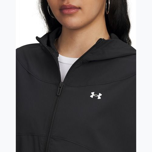 Geacă pentru femei Under Armour Rival Woven Hoody black/black/white