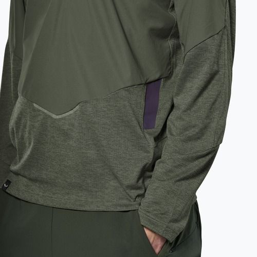 Longsleeve pentru brăbați Salewa Pedroc Dry Wind Half Zip Tee faded green