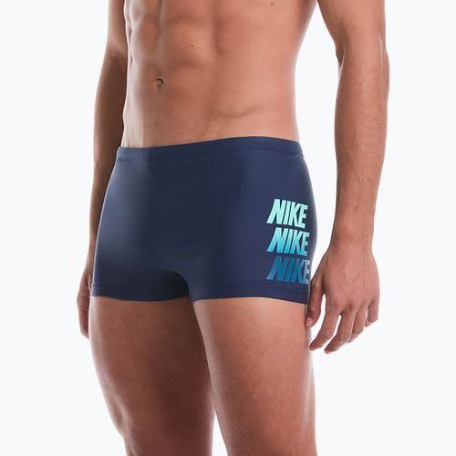 Boxeri de baie pentru bărbați Nike Logo Graphic Square Leg midnight navy