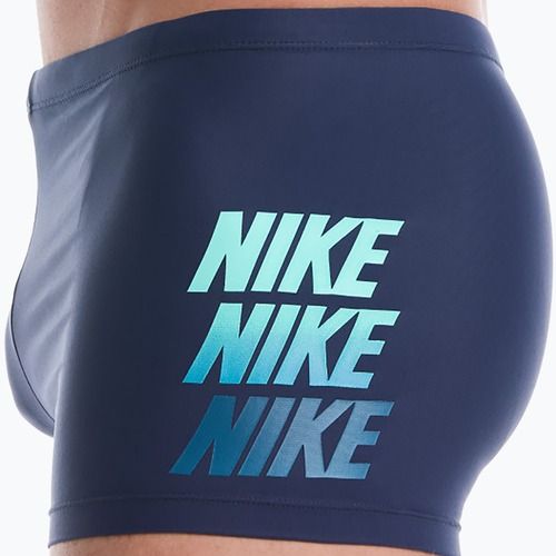Boxeri de baie pentru bărbați Nike Logo Graphic Square Leg midnight navy