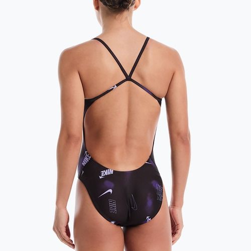 Costum de baie întreg pentru femei Nike Hydrastrong Cutout purple