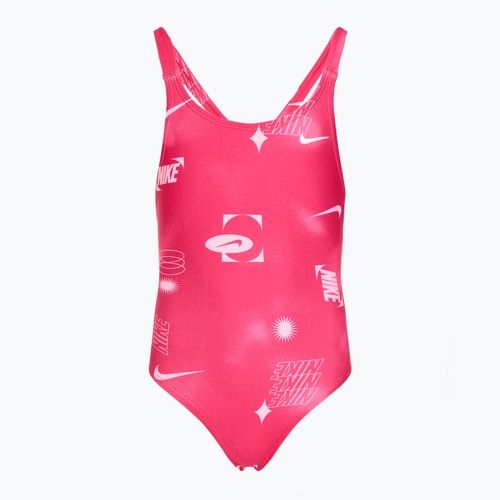 Costum de înot complet pentru copii Nike Hydrastrong Fastback rush pink