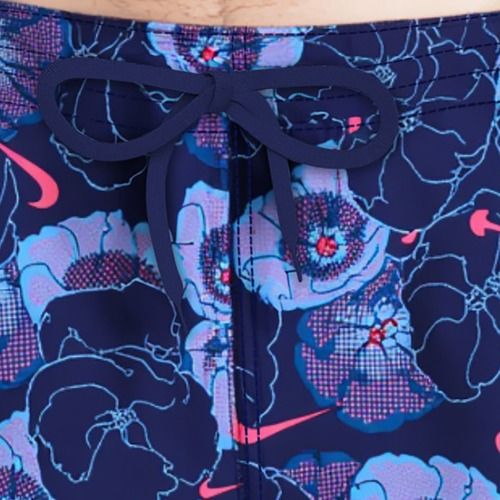Șorturi de baie pentru bărbați Nike Multi Poppy Print 5" Volley midnight navy