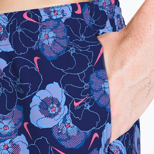 Șorturi de baie pentru bărbați Nike Multi Poppy Print 5" Volley midnight navy