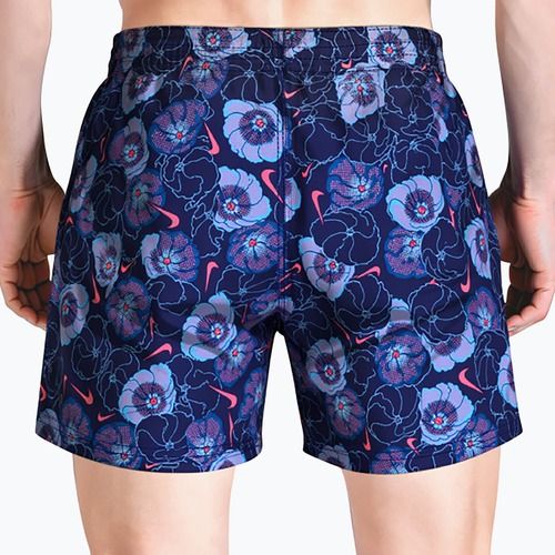 Șorturi de baie pentru bărbați Nike Multi Poppy Print 5" Volley midnight navy