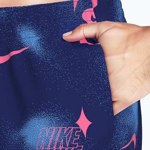 Șorturi de baie pentru bărbați Nike Multi Print 7" Volley midnight navy
