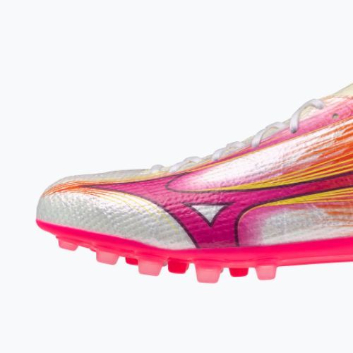 Încălțăminte de fotbal Mizuno Alfa III Elite AG white/fuchsia purple