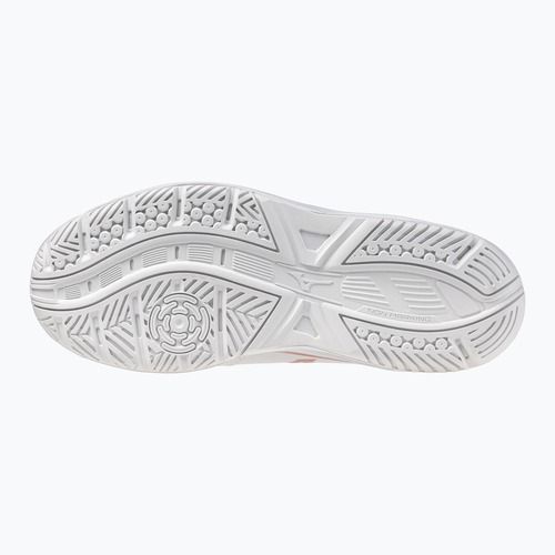 Încălțăminte de volei pentru femei Mizuno Cyclone Speed 5 white/rose elegance/lava falls