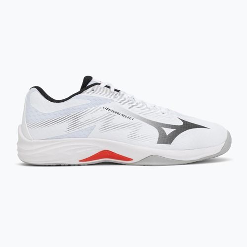 Încălțăminte de volei Mizuno Lightning Select white/black/fiery red