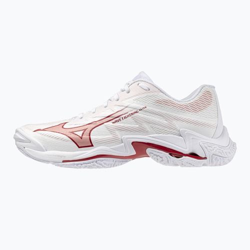 Încălțăminte de volei pentru femei Mizuno Wave Lightning Elite white/rose elegance/lava falls