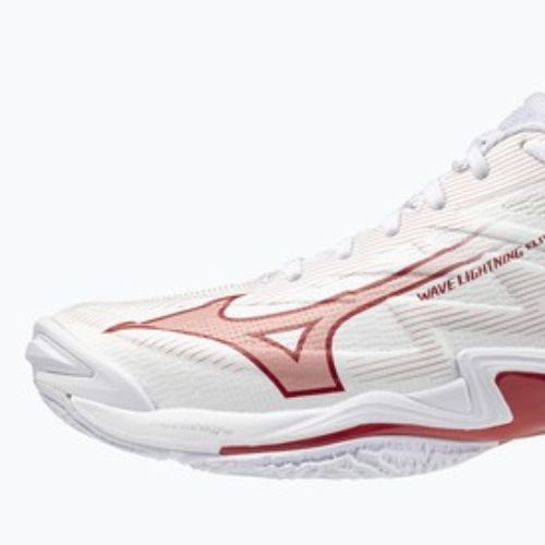 Încălțăminte de volei pentru femei Mizuno Wave Lightning Elite white/rose elegance/lava falls