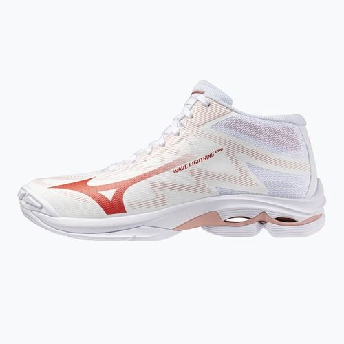 Încălțăminte de volei pentru femei Mizuno Wave Lightning Pro Mid white/rose elegance/lava falls