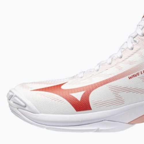 Încălțăminte de volei pentru femei Mizuno Wave Lightning Pro Mid white/rose elegance/lava falls