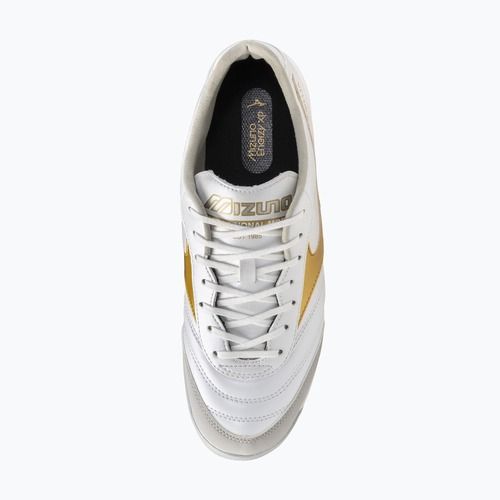 Încălțăminte de fotbal Mizuno Morelia Sala Pro TF white/football gold/galaxy silver