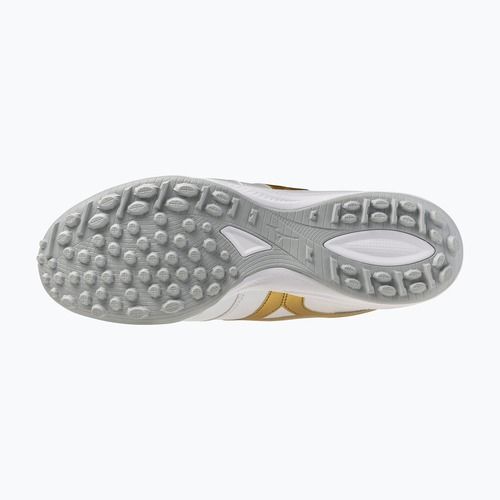 Încălțăminte de fotbal Mizuno Morelia Sala Pro TF white/football gold/galaxy silver