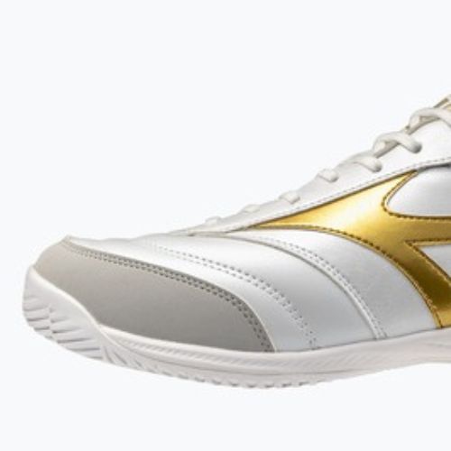 Încălțăminte de fotbal Mizuno Morelia Sala Pro IN white/football gold/galaxy sil