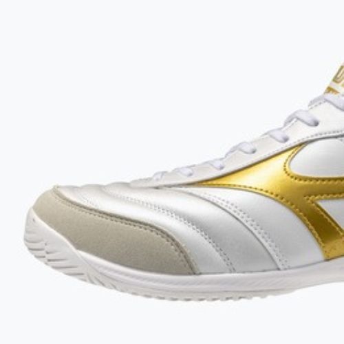 Încălțăminte de fotbal Mizuno Morelia Sala Elite IN white/football gold/galaxy sil