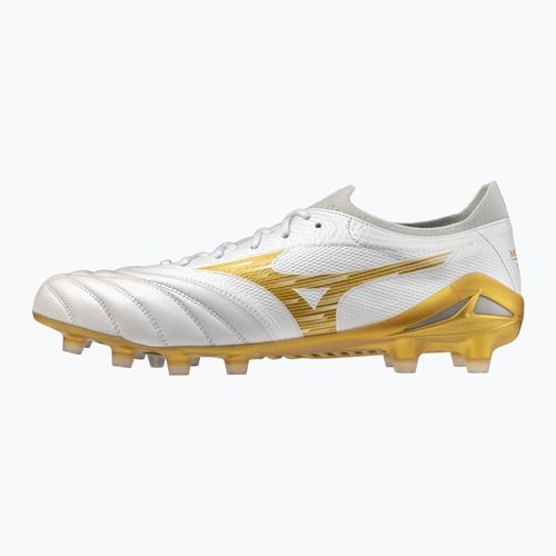 Încălțăminte de fotbal Mizuno Morelia Neo IV Beta Elite FG white/mp gold/cool gray 3c