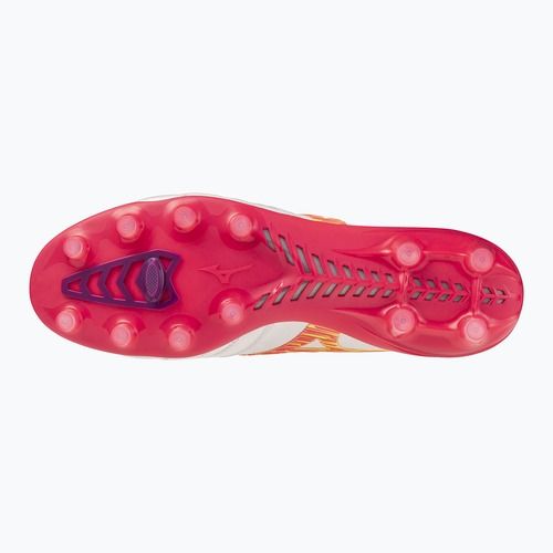 Încălțăminte de fotbal Mizuno Morelia Neo IV Beta Japan FG white/pink tetra/fuchsia purple