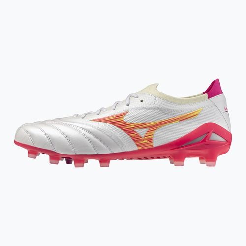Încălțăminte de fotbal Mizuno Morelia Neo IV Beta Japan FG white/pink tetra/fuchsia purple