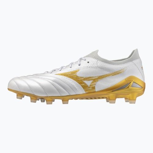 Încălțăminte de fotbal Mizuno Morelia Neo IV Beta Japan FG white/mp gold/cool gray 3c