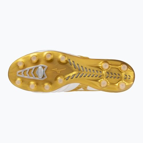 Încălțăminte de fotbal Mizuno Morelia Neo IV Beta Japan FG white/mp gold/cool gray 3c