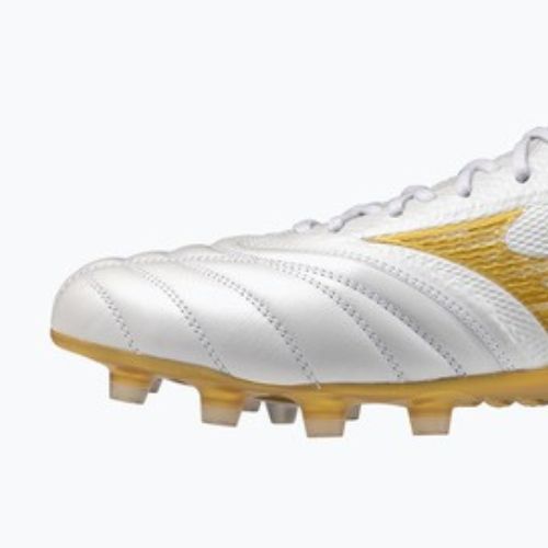 Încălțăminte de fotbal Mizuno Morelia Neo IV Beta Japan FG white/mp gold/cool gray 3c
