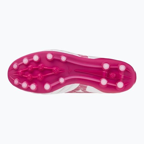 Încălțăminte de fotbal Mizuno Morelia Neo IV Pro AG white/fuchsia purple/fuchsia purple
