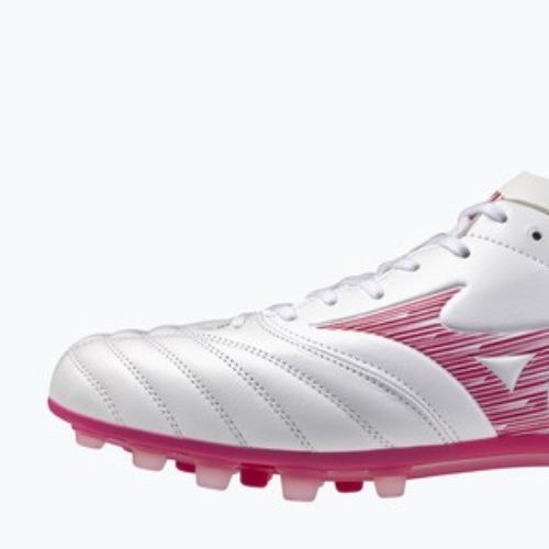 Încălțăminte de fotbal Mizuno Morelia Neo IV Pro AG white/fuchsia purple/fuchsia purple