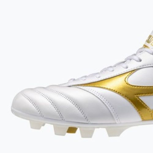 Încălțăminte de fotbal Mizuno Morelia II Pro FG white/football gold/galaxy silver