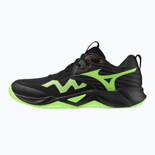 Încălțăminte de volei Mizuno Wave Momentum Pro black/glowing apple/mandarin orange