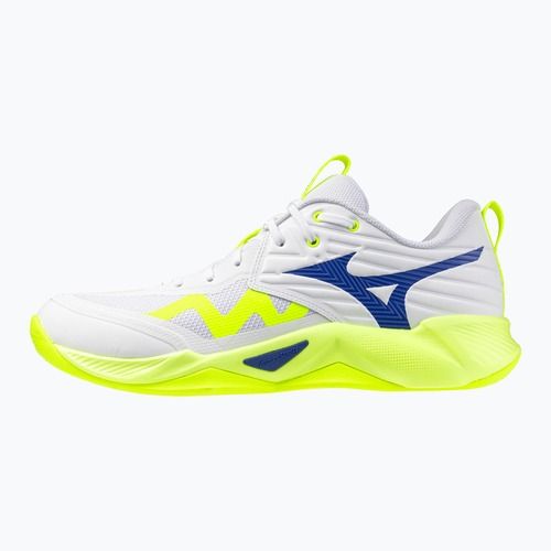 Încălțăminte de volei Mizuno Wave Momentum Pro white/lightning yellow/dazzling blue