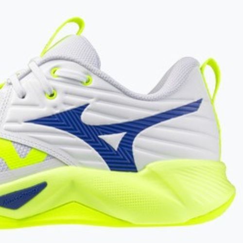 Încălțăminte de volei Mizuno Wave Momentum Pro white/lightning yellow/dazzling blue