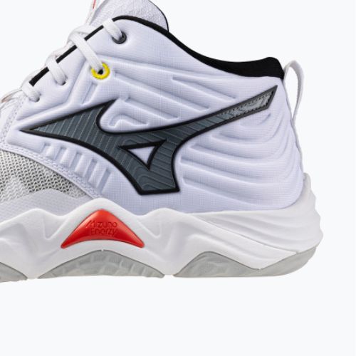 Încălțăminte de volei Mizuno Wave Momentum Elite Mid white/black/fiery red