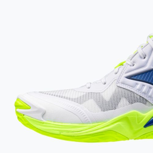 Încălțăminte de volei Mizuno Wave Momentum Elite Mid white/lightning yellow/dazzling blue
