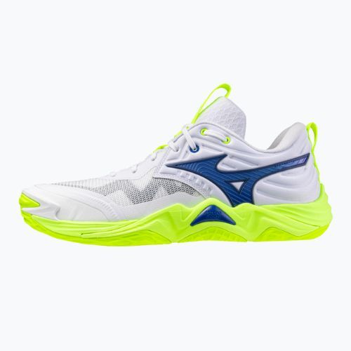 Încălțăminte de volei Mizuno Wave Momentum Elite white/lightning yellow/dazzling blue