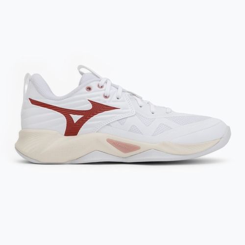 Încălțăminte de volei pentru femei Mizuno Wave Momentum Pro white/rose elegance/lava falls