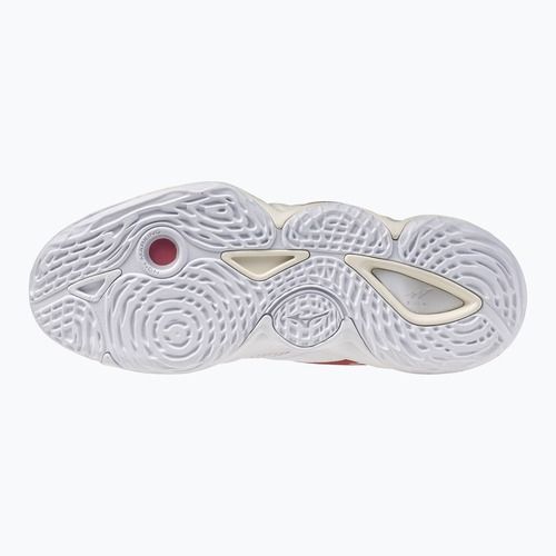 Încălțăminte de volei pentru femei Mizuno Wave Momentum Elite Mid white/rose elegance/lava falls