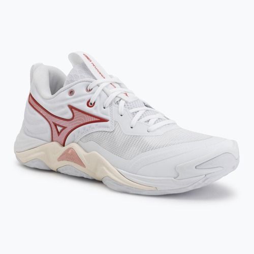 Încălțăminte de volei pentru femei Mizuno Wave Momentum Elite white/rose elegance/lava falls