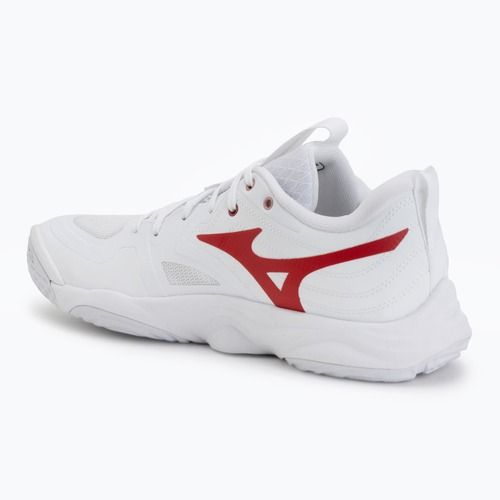 Încălțăminte de volei pentru femei Mizuno Wave Momentum Elite white/rose elegance/lava falls
