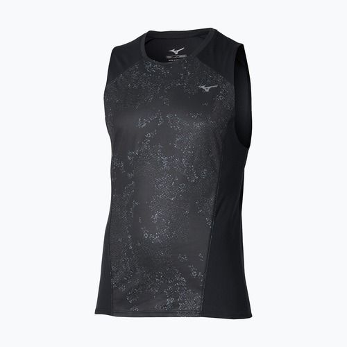 Tricou de alergare pentru bărbați Mizuno Active DryAeroFlow Graphic Tank Top black/gray