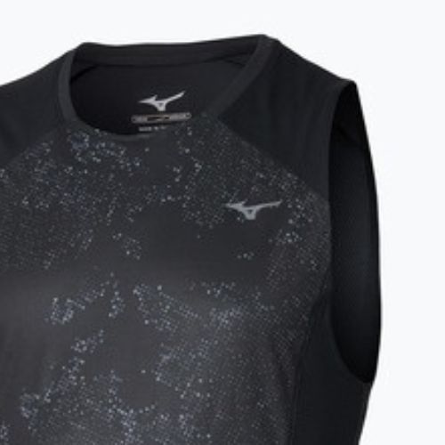 Tricou de alergare pentru bărbați Mizuno Active DryAeroFlow Graphic Tank Top black/gray