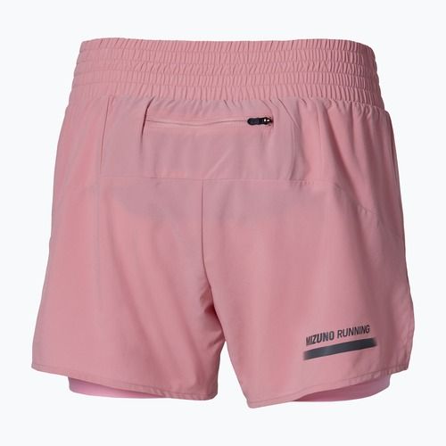 Pantaloni scurți de alergare pentru femei Mizuno Active 2in1 4.5 rose elegance