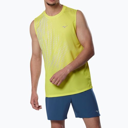 Tricou de alergare pentru bărbați Mizuno Core Graphic Sleeveless lightning yellow