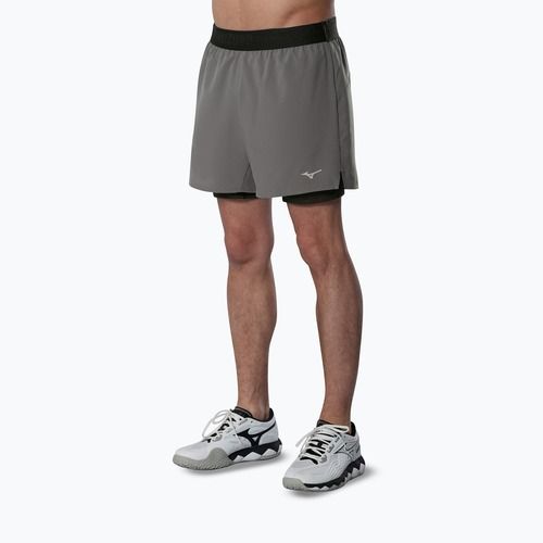 Pantaloni scurți de alergare pentru bărbați Mizuno Core 5.5 Inches 2in1 lava smoke