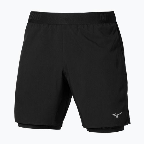 Pantaloni scurți de alergare pentru bărbați Mizuno Core 7.5 Inches 2in1 black