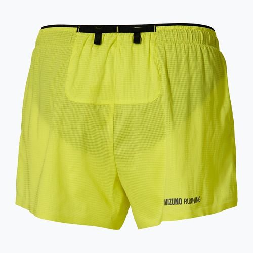 Pantaloni scurți de alergare pentru bărbați Mizuno Tech Light Split 1.5 lightning yellow