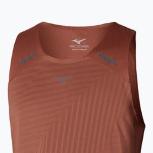 Tricou de alergare pentru bărbați Mizuno Tech Light Tank copper brown